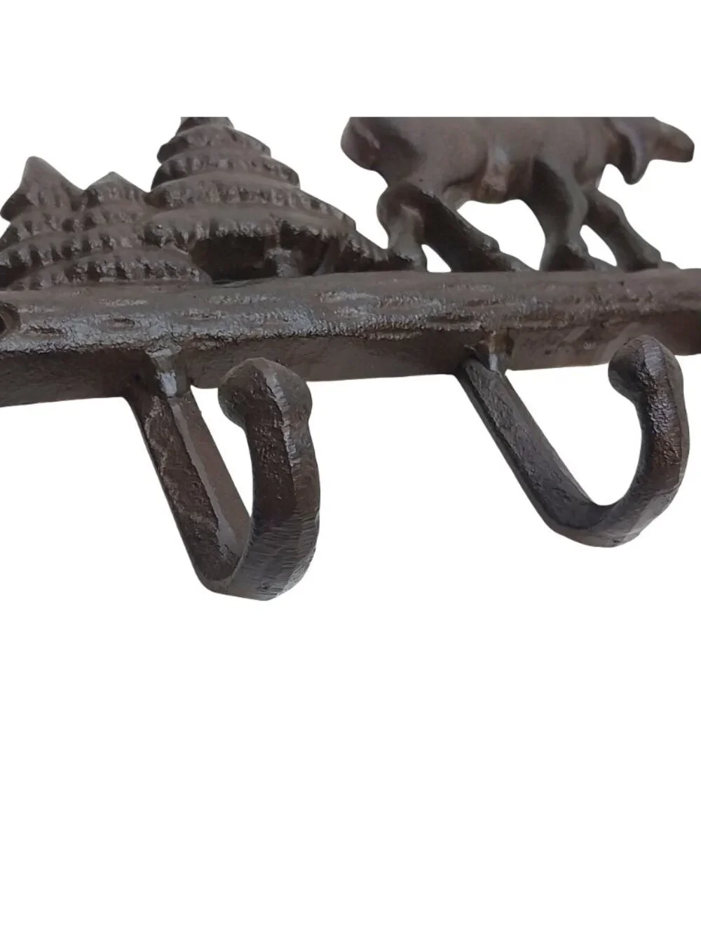 Cast Iron Moose Wall Hook Key Rack Coat Rack Rustic Forest Brown Finish